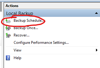 Backup Schedule